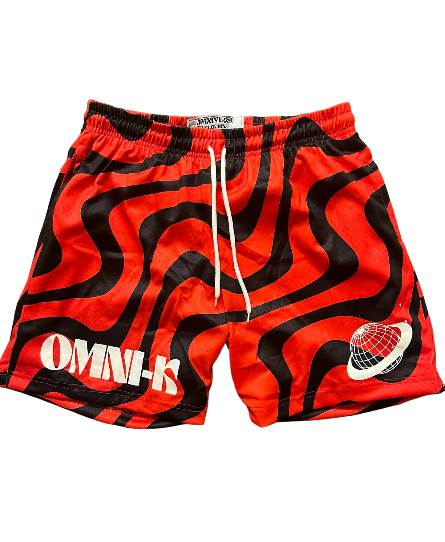 “Red Marble” Mesh Shorts