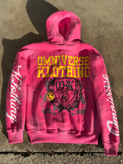 OMNI-K PINK SPORTS CREST ZIPUP