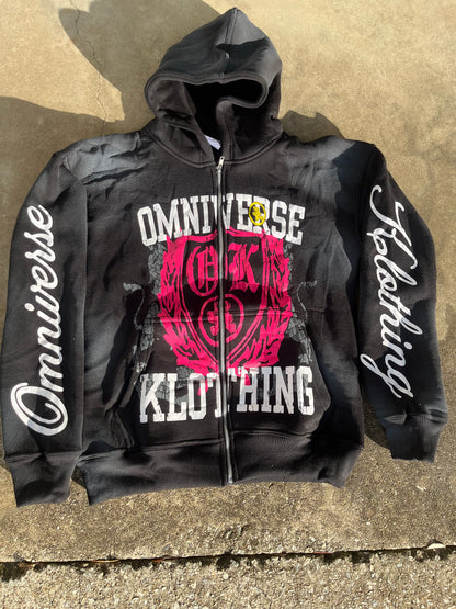 OMNI-K BLACK SPORTS CREST ZIPUP