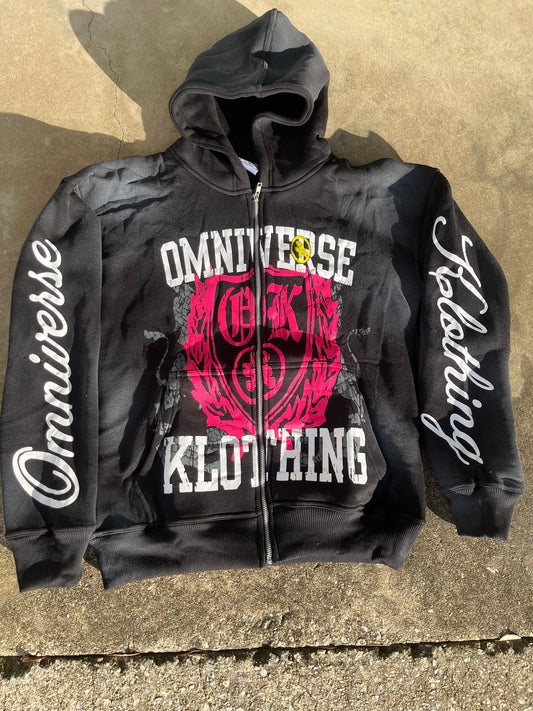 OMNI-K BLACK SPORTS CREST ZIPUP